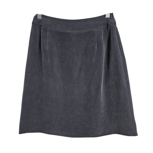 Jones New York Dresses & Skirts - Vintage JONES NEW YORK 100% Silk Skirt CHARCOAL GRAY size 4 Preppy Basic Classic
